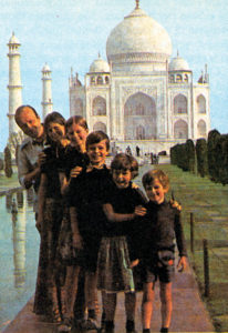 La famiglia Des Palliéres al Taj Mahal