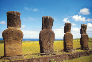 Isola di Pasqua Moai dal retro