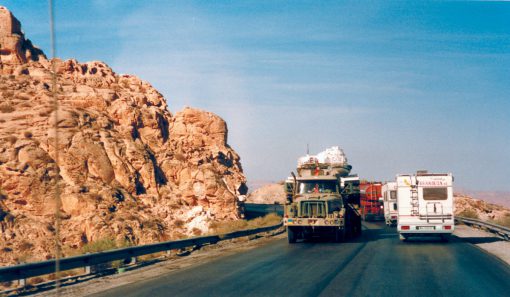 Giordania 1997 - Aqaba Camper e convoglio Onu