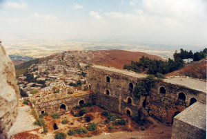 Krak dei Cavalieri sullo sfondo il Libano